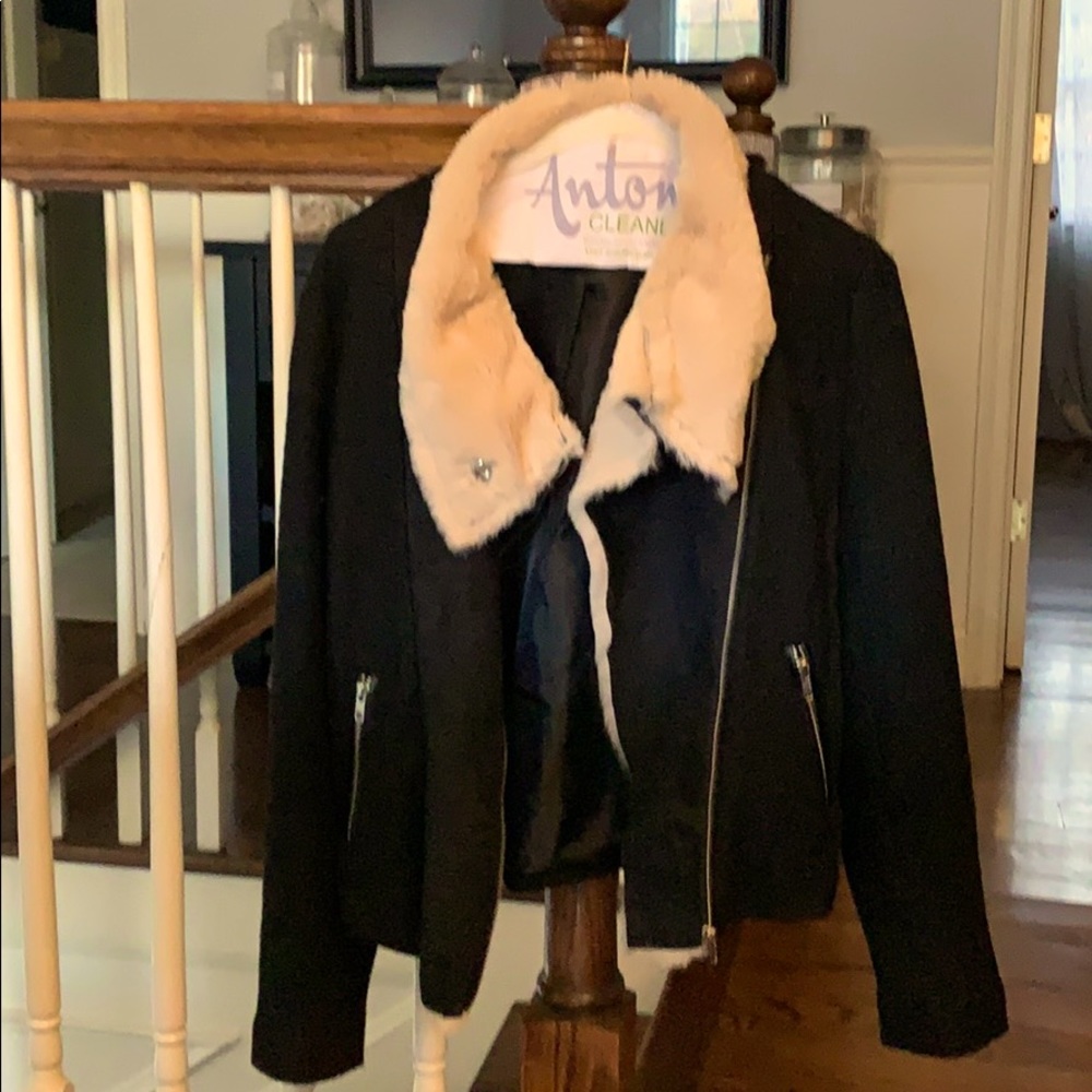 Suede and fur lined jacket